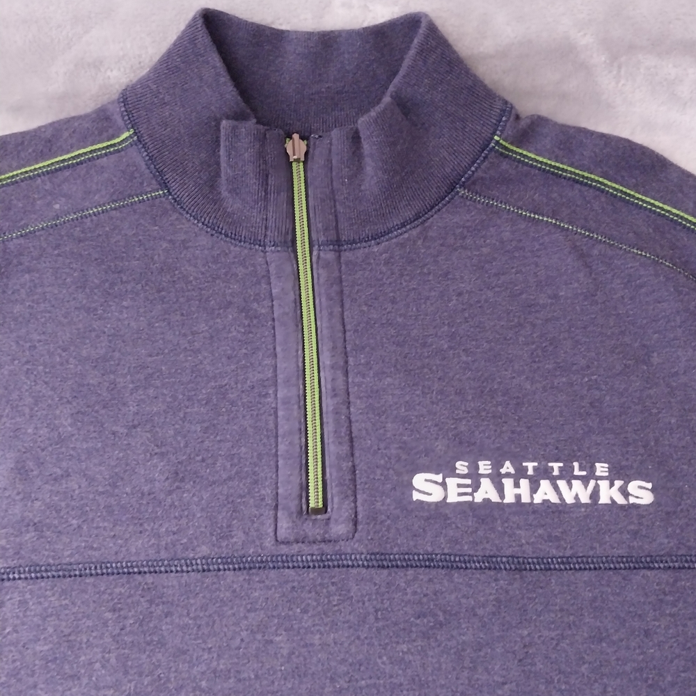 Tommy Bahama Seattle Seahawks Half-zip Reversible NFL Pullover Size: M - Picture 2 of 12